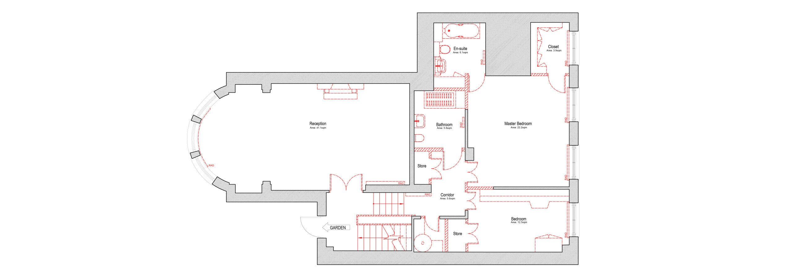 york terrace 2 upper ground floor plan after