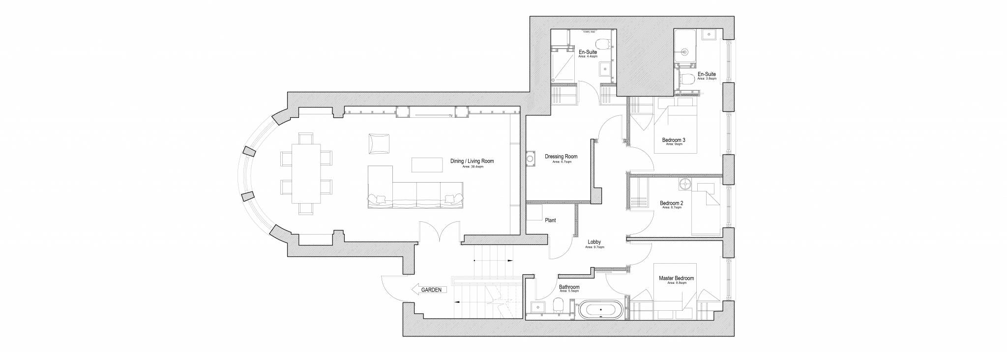 york terrace 2 upper ground floor plan before