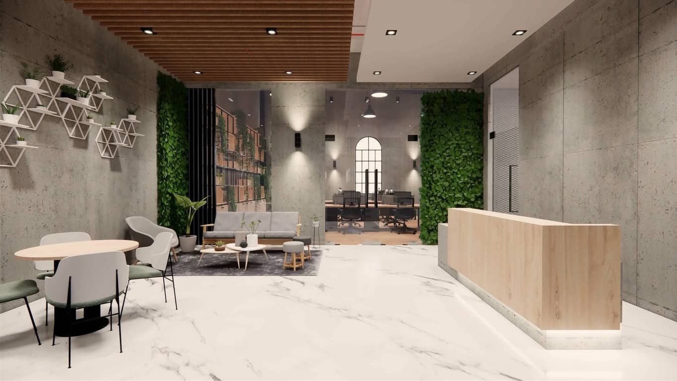 Elegant Commercial Office Lobby in Fulham