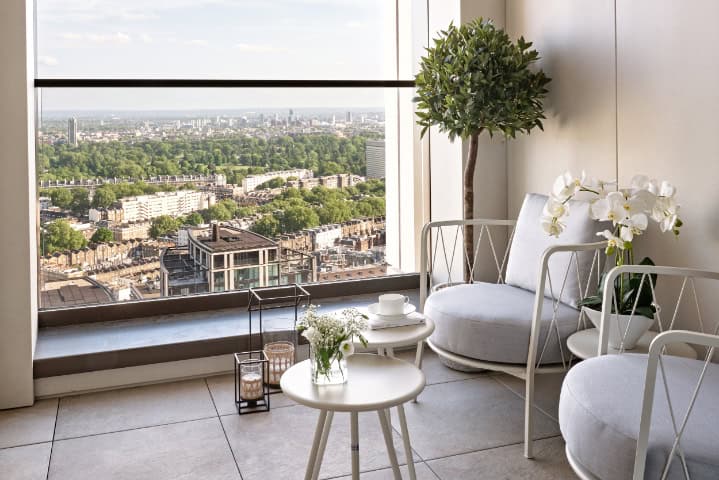 Open window design at Westmark Tower showcasing panoramic city views